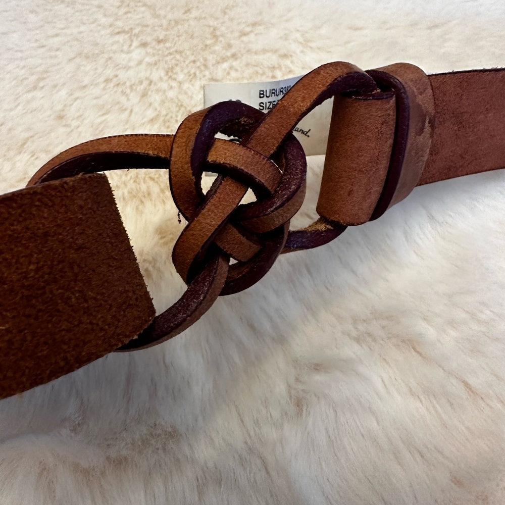 Lucky brand natural leather 1” belt sz XS/S
